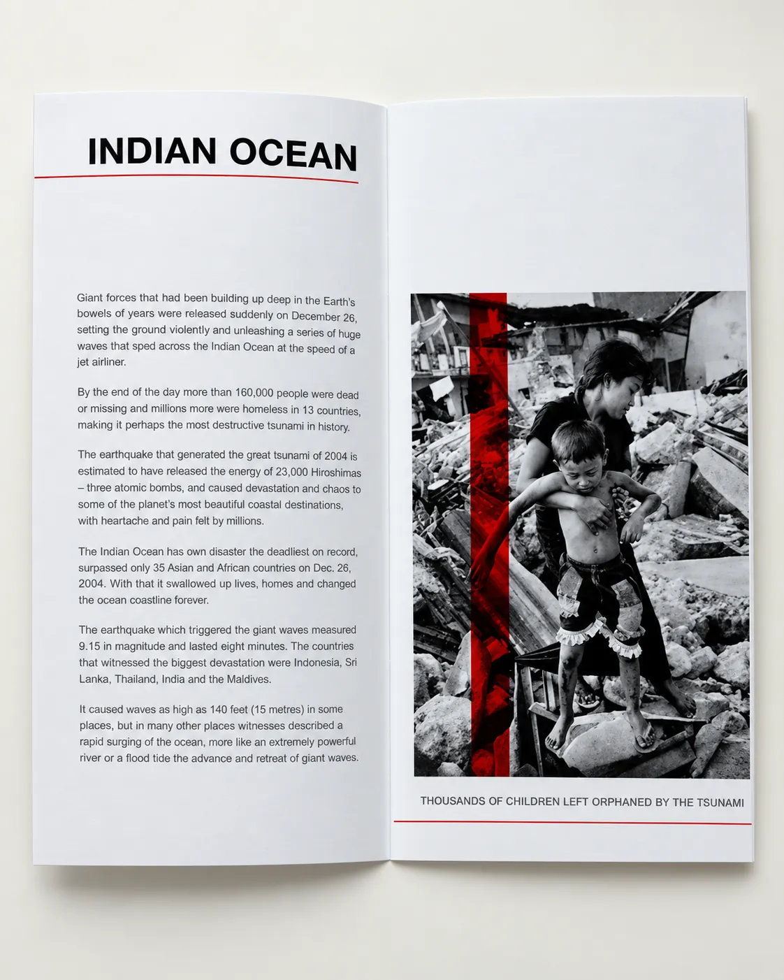 British Red Cross Indian Ocean editorial spread