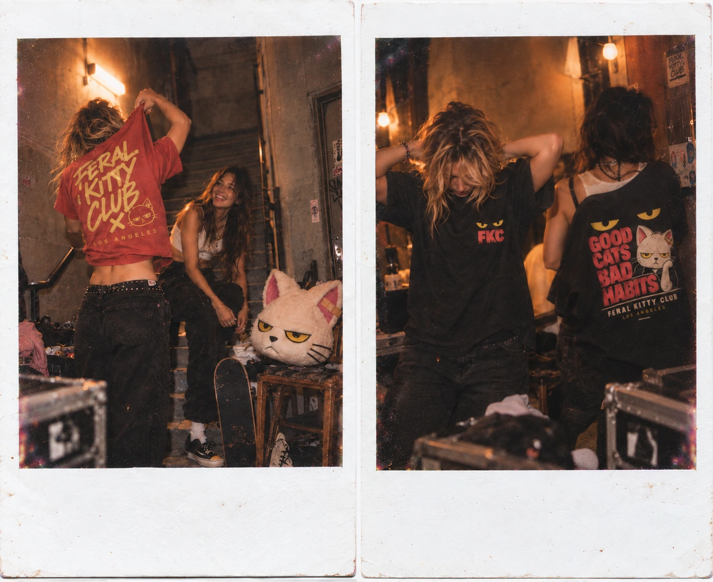 Feral Kitty Club campaign contact sheet