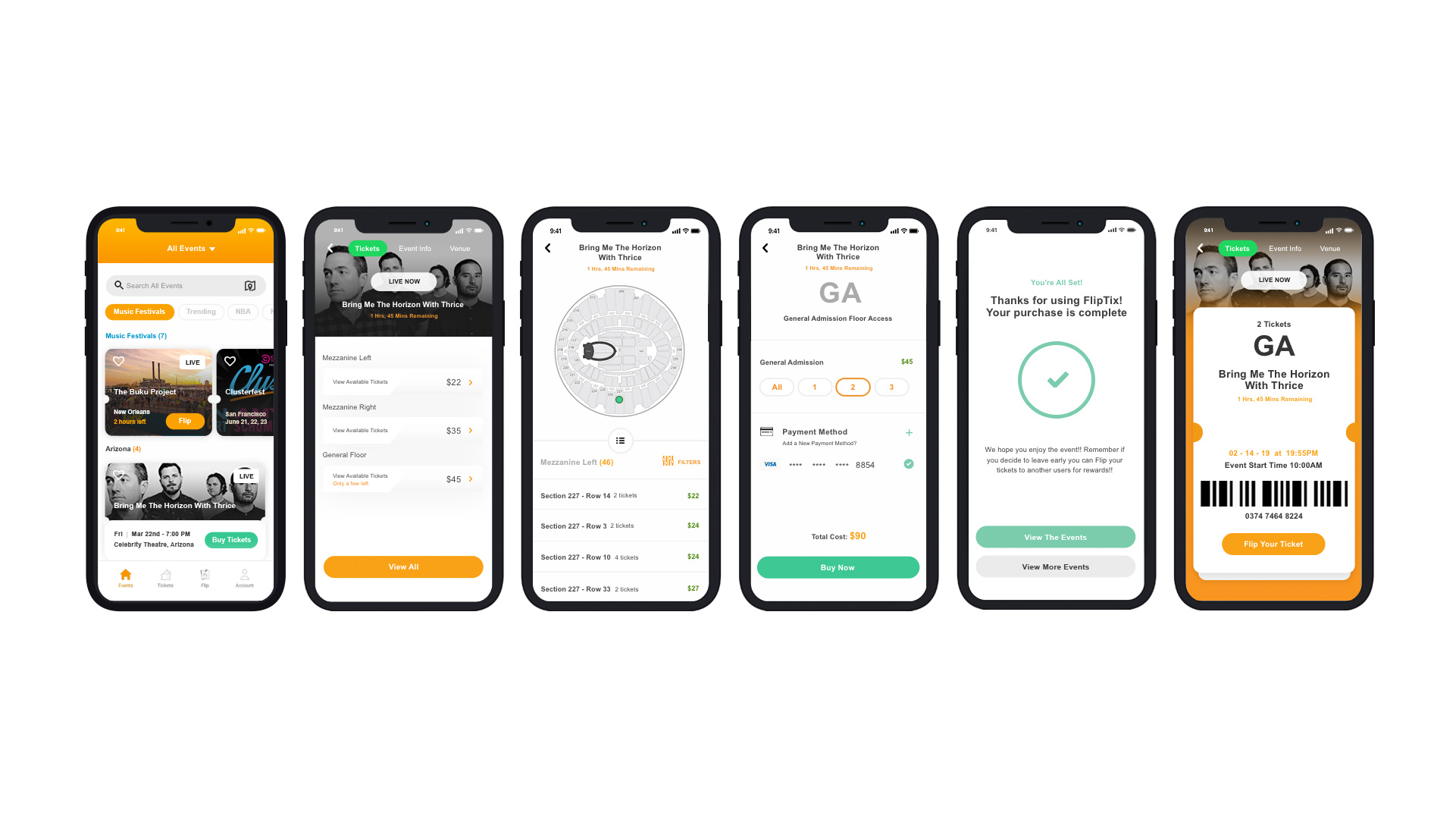 FlipTix purchase flow