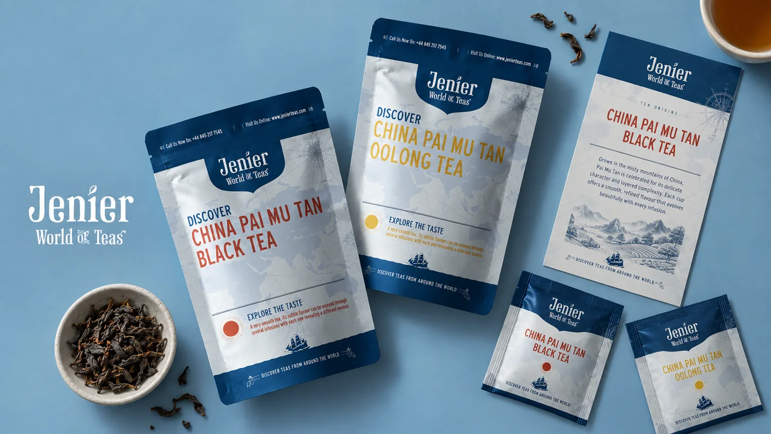 Jenier World of Teas packaging system