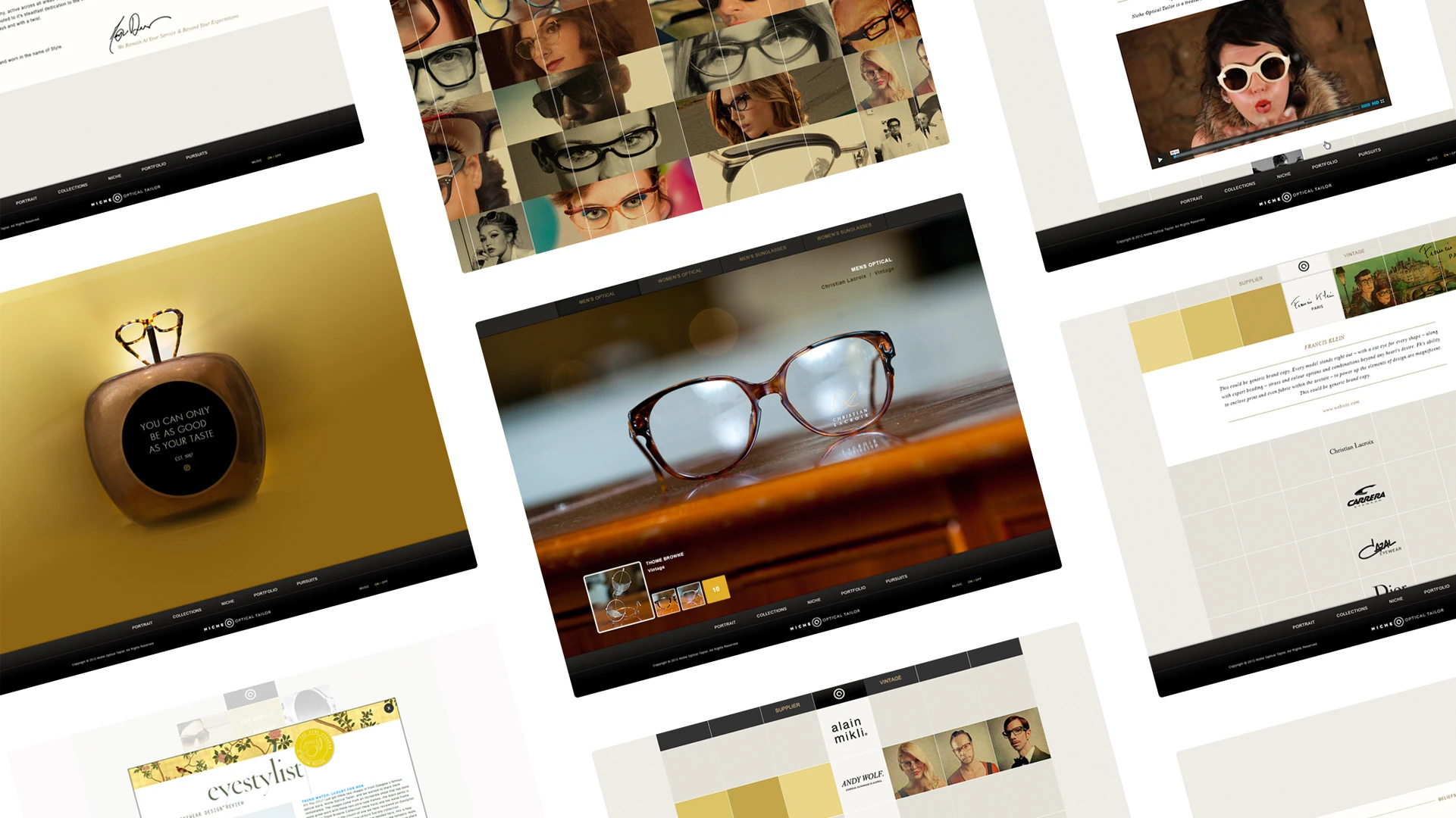 Niche Optical desktop website design